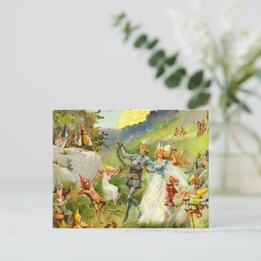 De airy Prince en Thumbelina Briefkaart (Staand voorkant)