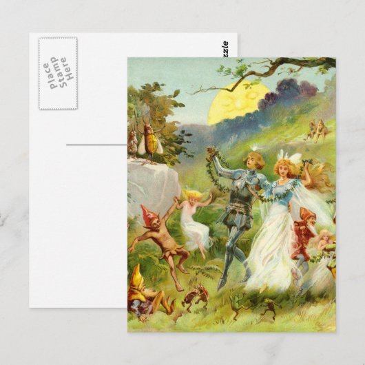 De airy Prince en Thumbelina Briefkaart (Voorkant / Achterkant)