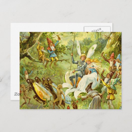 De airy Prince en Thumbelina Briefkaart (Voorkant / Achterkant)