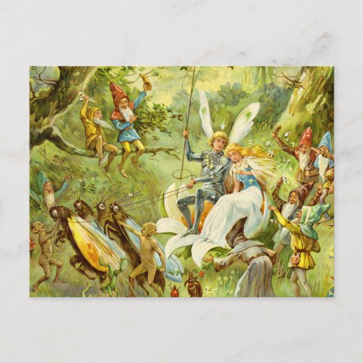 De airy Prince en Thumbelina Briefkaart (Voorkant)