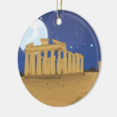 De Akropolis van Athene cartoon Keramisch Ornament (Links)