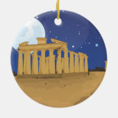De Akropolis van Athene cartoon Keramisch Ornament (Achterkant)