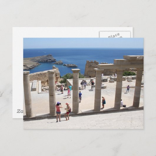 De Akropolis van Lindos Briefkaart (Voorkant / Achterkant)