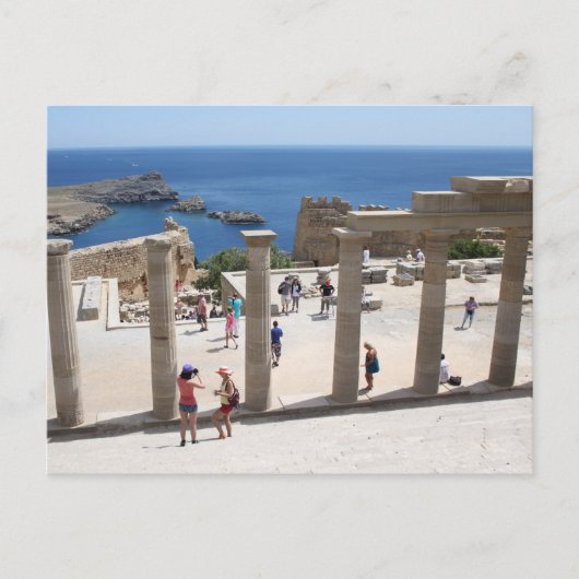 De Akropolis van Lindos Briefkaart (Voorkant)