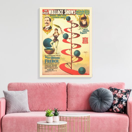 De Akte van M'lle Norada Frans Canvas Afdruk (Insitu (Woonkamer))