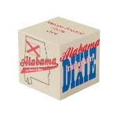 De Alabama Souvenir Cube Kubus (Voorkant hoekig)