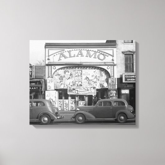 De Alamo Bioscoop, 1937 Canvas Afdruk (Voorkant)