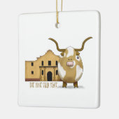 De Alamo en Longhorn, personaliseren de rug Keramisch Ornament (Links)