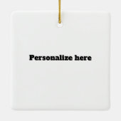 De Alamo en Longhorn, personaliseren de rug Keramisch Ornament (Achterkant)