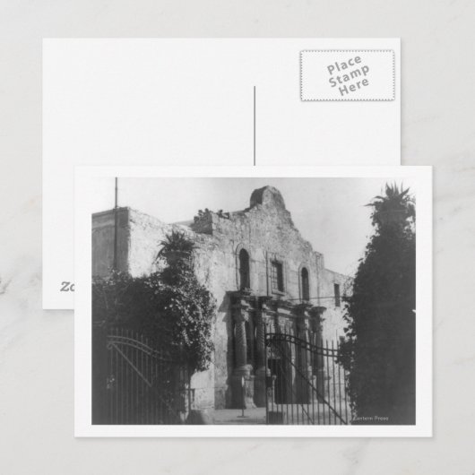 De Alamo in San Antonio, TX foto #2 Briefkaart (Voorkant / Achterkant)