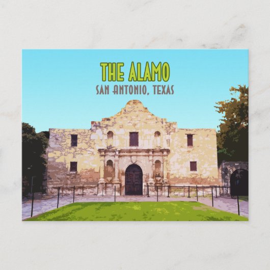 De Alamo Mission San Antonio Texas Briefkaart (Voorkant)