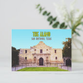 De Alamo Mission San Antonio Texas Flat Kaart (Staand voorkant)