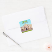 De Alamo Mission San Antonio Texas Vierkante Sticker (Envelop)