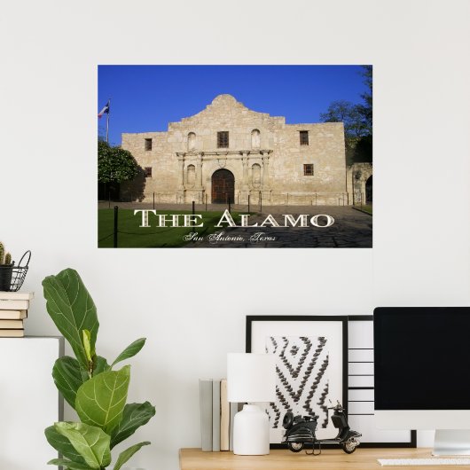 De Alamo, San Antonio Texas Poster (Thuiskantoor)