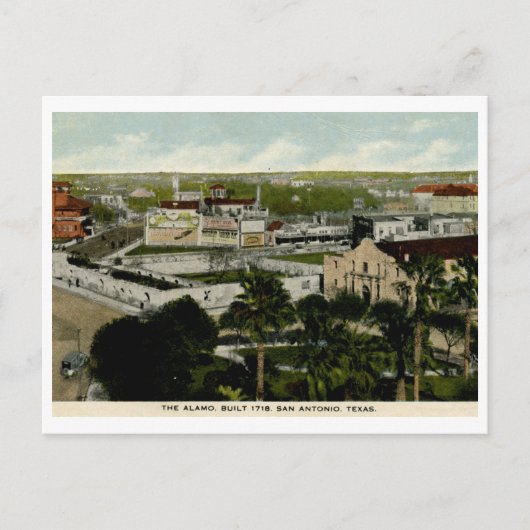 De Alamo, San Antonio, TX 1916 Vintage Briefkaart (Voorkant)