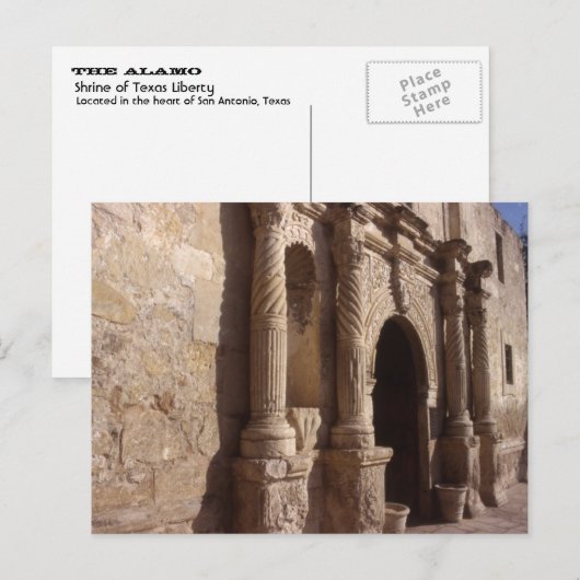 De ALAMO-Shrine of Texas Liberty Briefkaart (Voorkant / Achterkant)