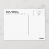 De ALAMO-Shrine of Texas Liberty Briefkaart (Achterkant)