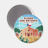 De Alamo Texas Magneet (Voorkant / Achterkant)
