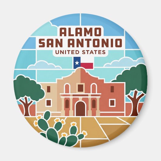 De Alamo Texas Magneet (Voorkant)
