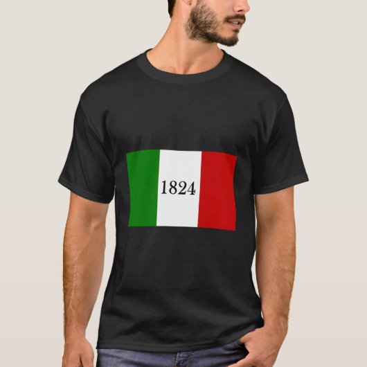 De Alamo-vlag 1824: Onafhankelijkheid van Texas T-shirt (Voorkant)