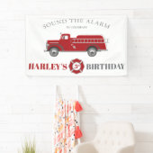 De Alarm Fire Truck Birthday Party Any Age geluide Spandoek (Insitu)