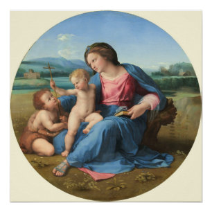 De Alba Madonna, c. 1510 (olie op het paneel) Poster