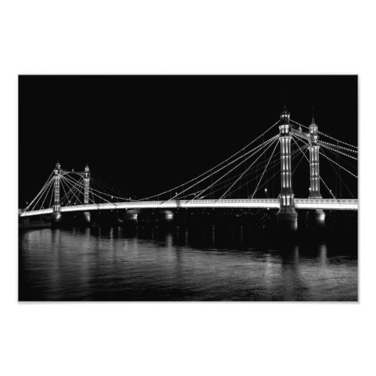 De Albert Bridge London Foto Afdruk (Voorkant)