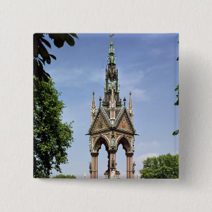 De Albert Memorial van de Albert Hall Vierkante Button 5,1 Cm