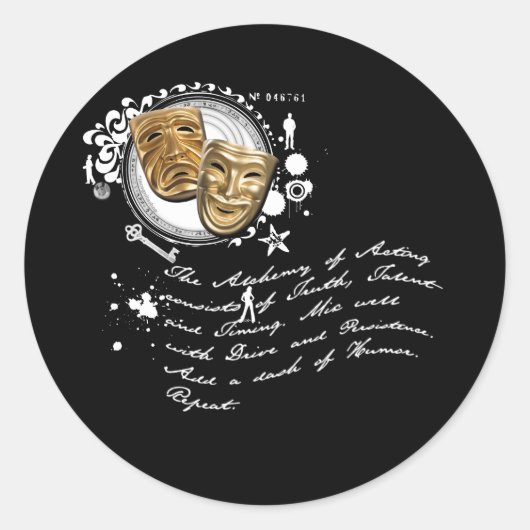 De alchemie van de actie ronde sticker (Voorkant)