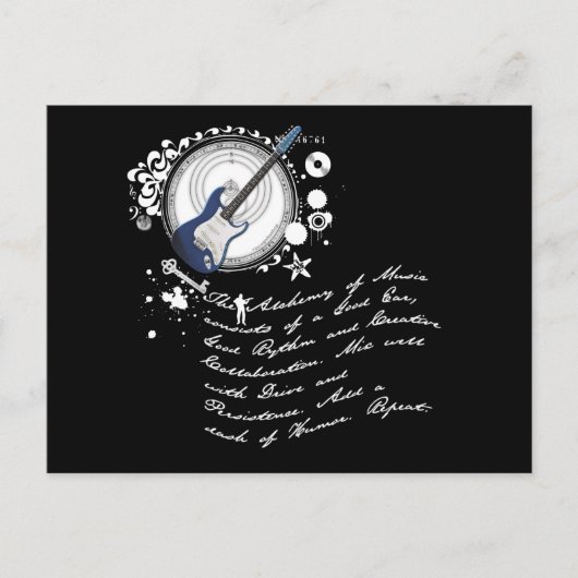 De alchemie van muziek briefkaart (Voorkant)