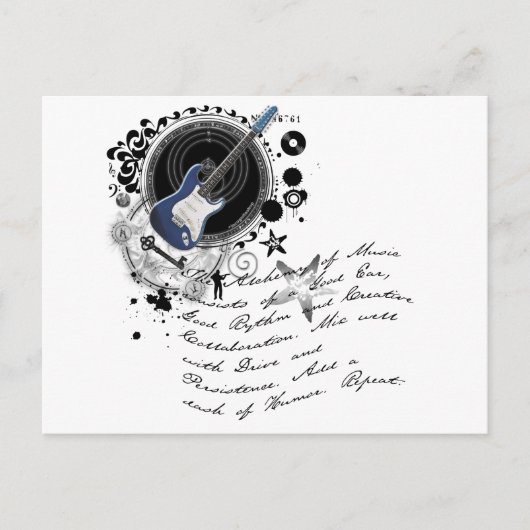 De alchemie van muziek briefkaart (Voorkant)
