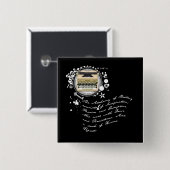 De alchemie van schrijven vierkante button 5,1 cm (Voorkant /achterkant)