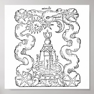 De alchemische fontein poster