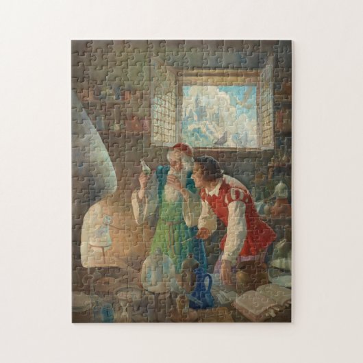 De alchemist, c. 1937, ingediend door N.C. Wyeth Legpuzzel (Verticaal)
