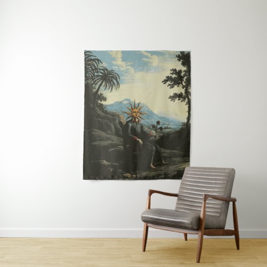 De alchemist die verlichting heeft bereikt wandkleed (In situ)