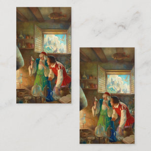 De alchemist door Newell Convers Wyeth Visitekaartje