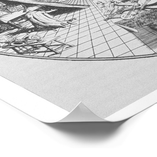 De alchemist in zijn laboratorium, van 'Amphitheat Poster (Hoek)