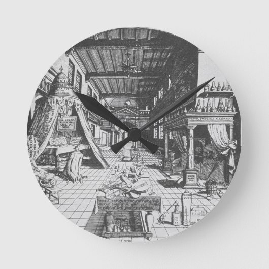 De alchemist in zijn laboratorium, van 'Amphitheat Ronde Klok (Voorkant)