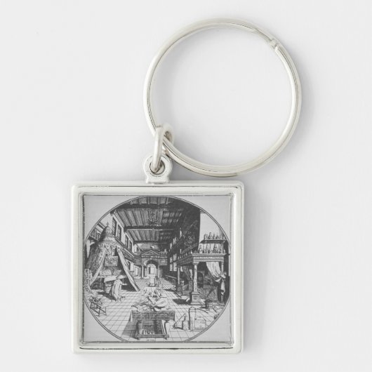 De alchemist in zijn laboratorium, van 'Amphitheat Sleutelhanger (Voorkant)