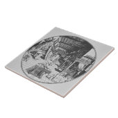 De alchemist in zijn laboratorium, van 'Amphitheat Tegeltje (Zijkant)