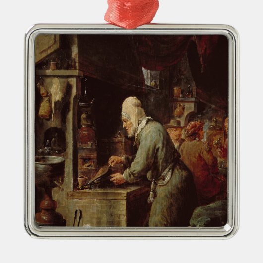 De alchemist metalen ornament (Voorkant)