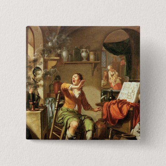 De alchemist vierkante button 5,1 cm (Voorkant)