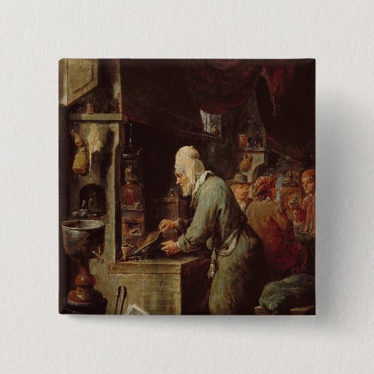 De alchemist vierkante button 5,1 cm (Voorkant)