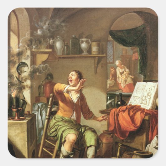 De alchemist vierkante sticker (Voorkant)