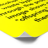 De alcohol (bier) die je Drink is gist! Poster (Hoek)