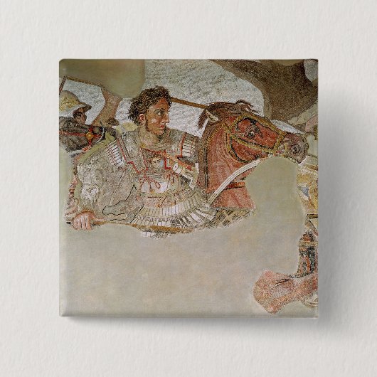 De Alexander Mosaic Vierkante Button 5,1 Cm (Voorkant)