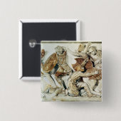 De Alexander Sarcophagus Vierkante Button 5,1 Cm (Voorkant /achterkant)