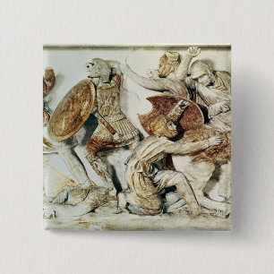 De Alexander Sarcophagus Vierkante Button 5,1 Cm