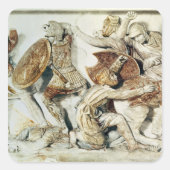 De Alexander Sarcophagus Vierkante Sticker (Voorkant)