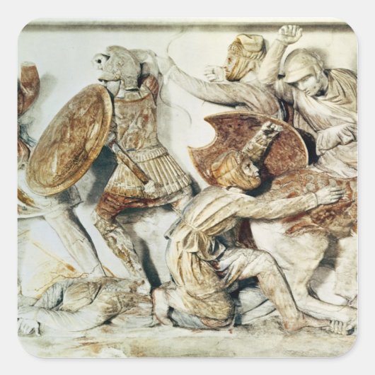 De Alexander Sarcophagus Vierkante Sticker (Voorkant)